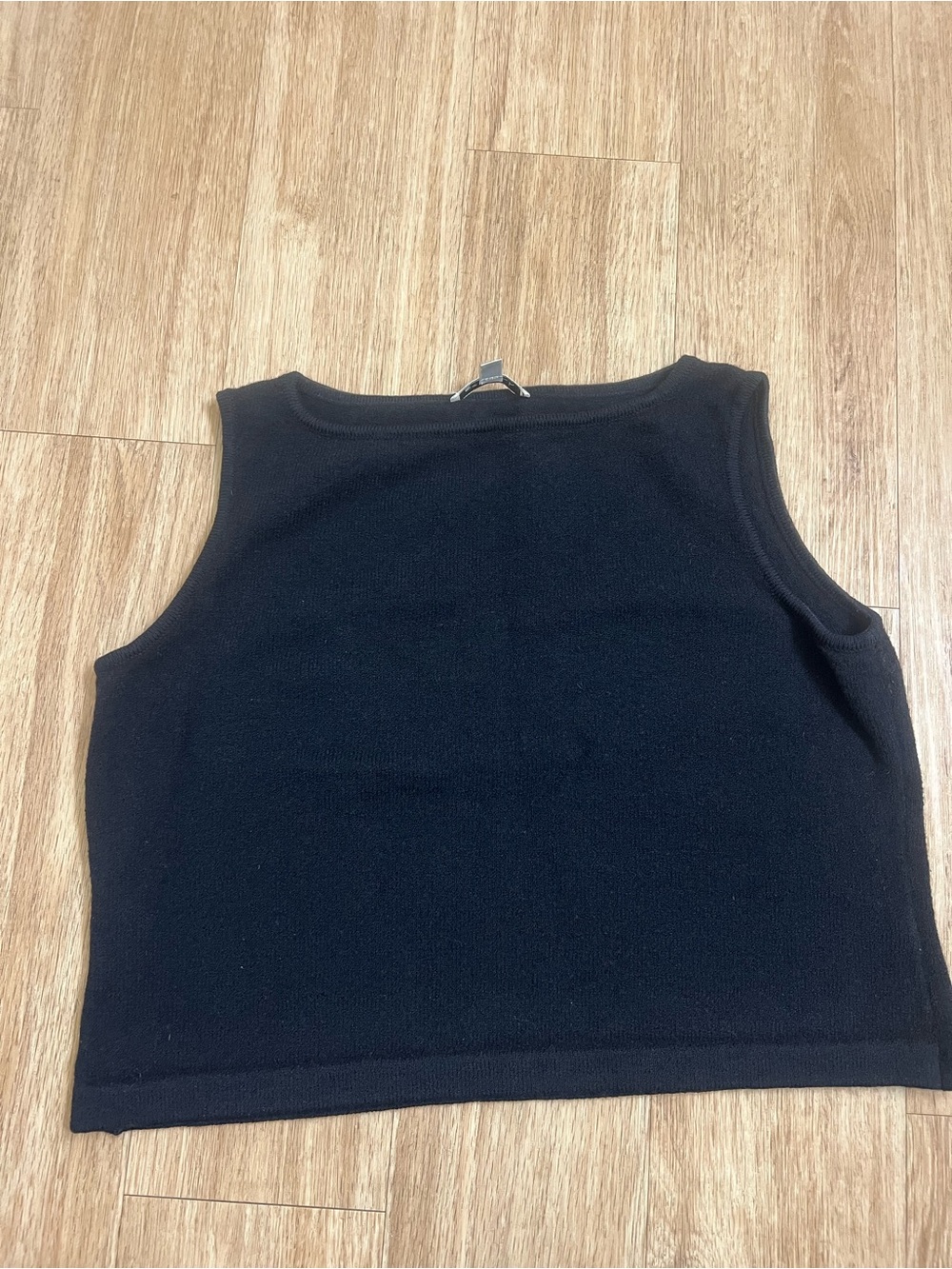 St. John Black Sleeveless Knit Tank